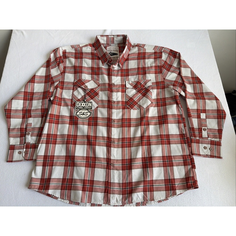 Dixxon Flannel Company S&S Cycles The Tramp Plaid Red Men’s Shirt 4XL